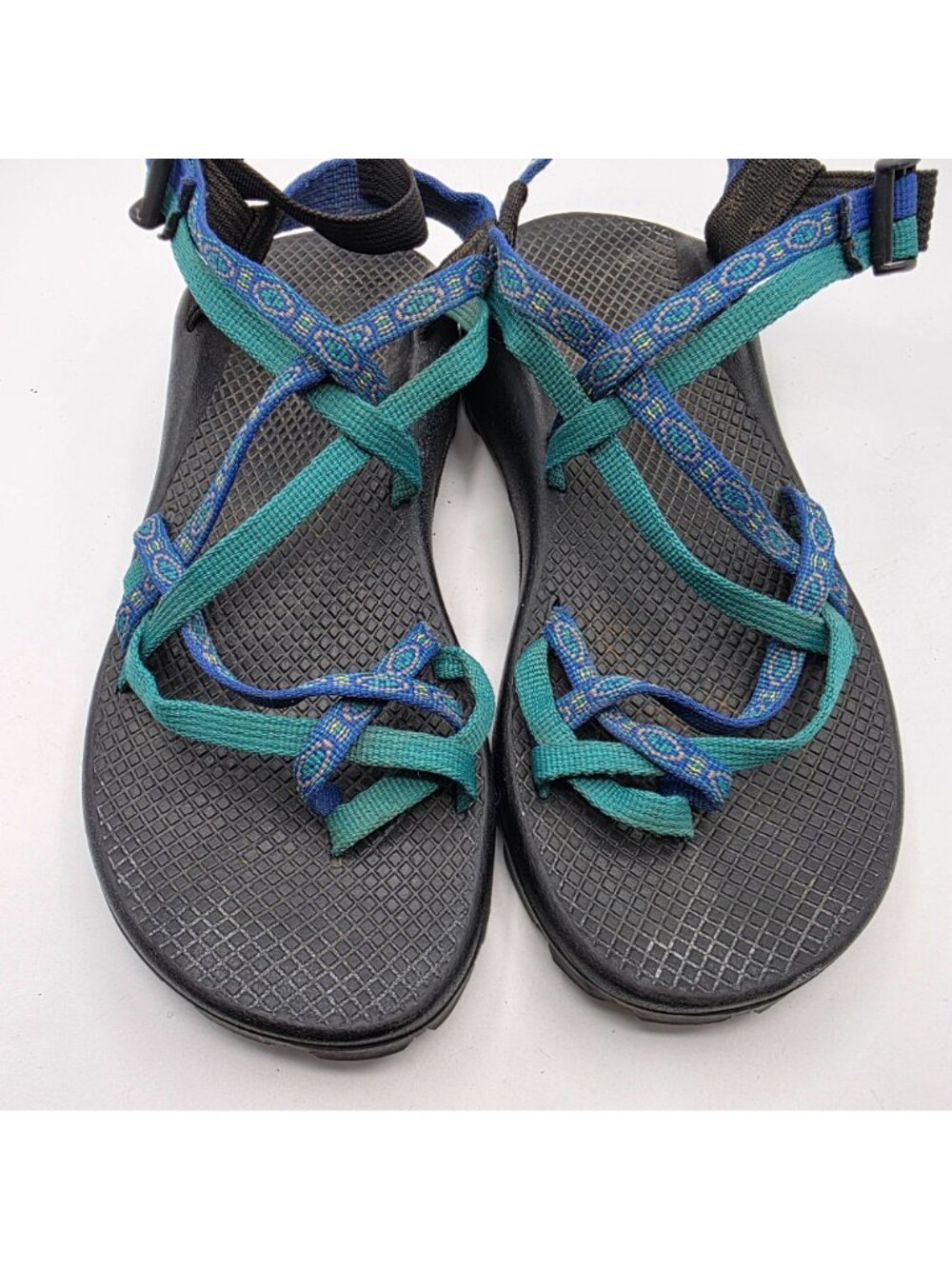 Chaco ZX2 Vibram Yampa Unaweep Womens Size 9 Black Blue Green Outdoor Sandals - Picture 10 of 13